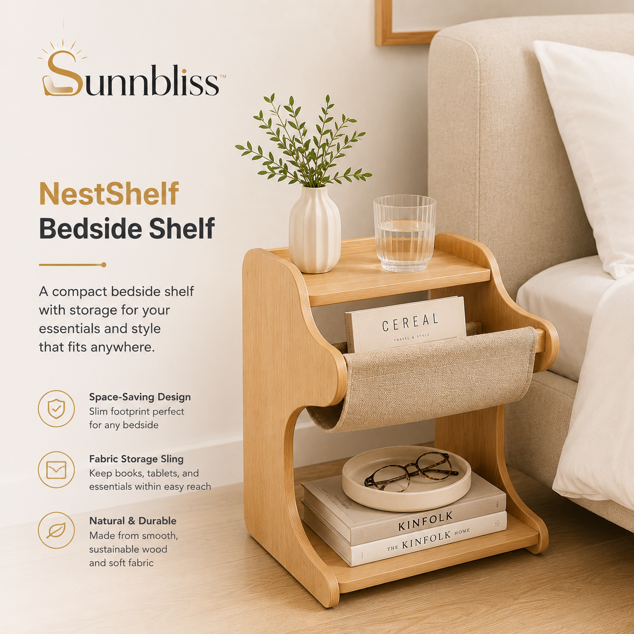 Sunnbliss™ HavenFold Bedside Organizer