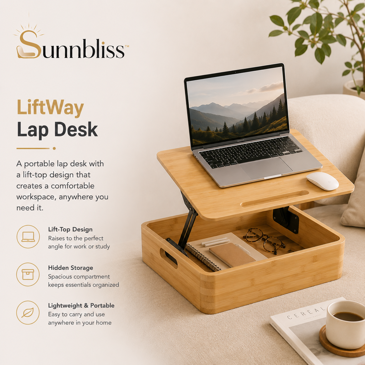 Sunnbliss™ ElevaNest Workstation Tray